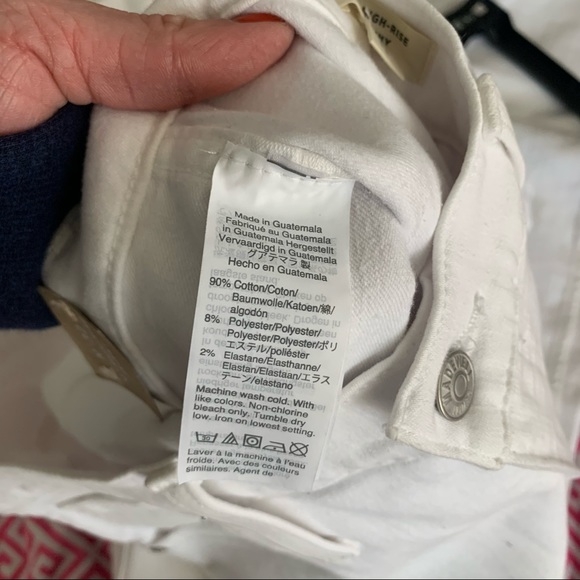 Madewell 10” High Rise Skinny White Jeans - Picture 3 of 6